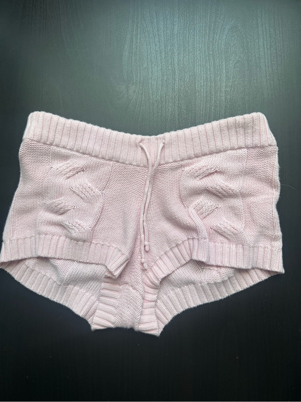 Bloch Light Pink Cable Knit Shorts
